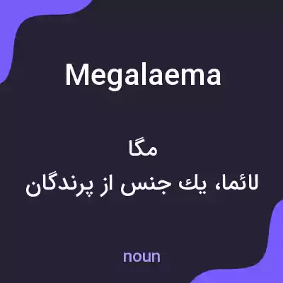معنی megalaema به فارسی معنی megalaema به فارسی