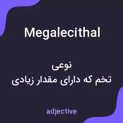 معنی megalecithal به فارسی