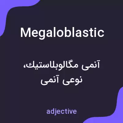 معنی megaloblastic به فارسی معنی megaloblastic به فارسی