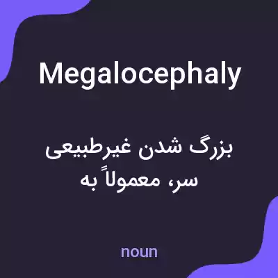 معنی megalocephaly به فارسی معنی megalocephaly به فارسی