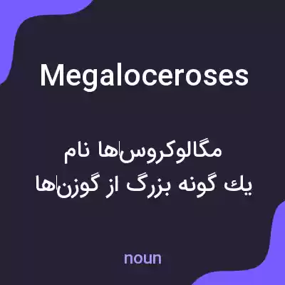 معنی megaloceroses به فارسی معنی megaloceroses به فارسی