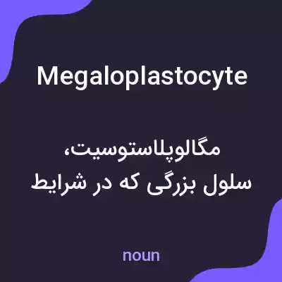 معنی megaloplastocyte به فارسی معنی megaloplastocyte به فارسی