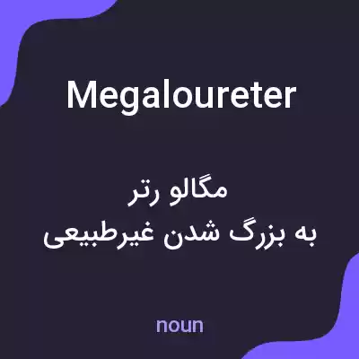 معنی megaloureter به فارسی معنی megaloureter به فارسی