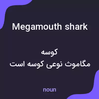 معنی megamouth shark به فارسی معنی megamouth shark به فارسی