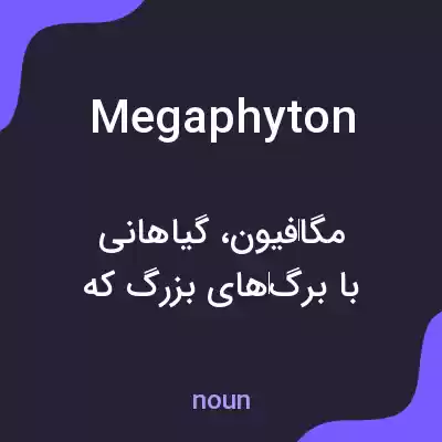معنی megaphyton به فارسی معنی megaphyton به فارسی