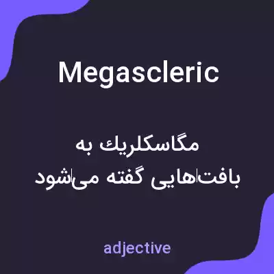 معنی megascleric به فارسی معنی megascleric به فارسی