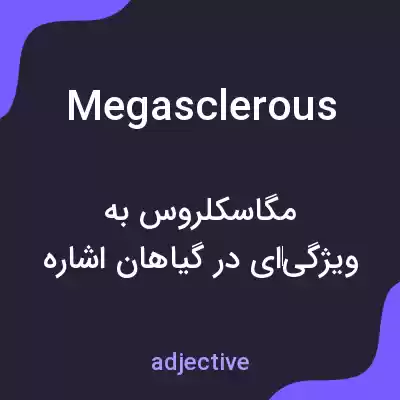 معنی megasclerous به فارسی معنی megasclerous به فارسی