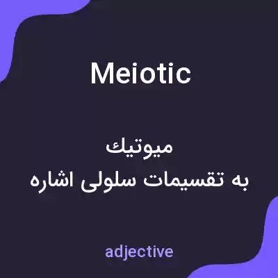معنی meiotic به فارسی معنی meiotic به فارسی
