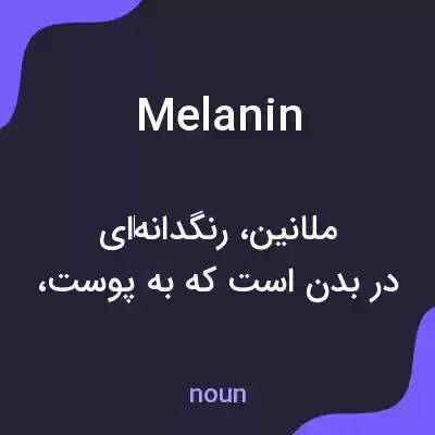 معنی melanin به فارسی معنی melanin به فارسی