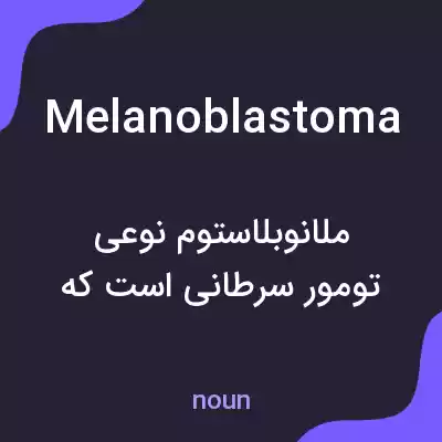 معنی melanoblastoma به فارسی معنی melanoblastoma به فارسی