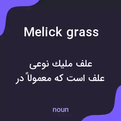معنی melick grass به فارسی معنی melick grass به فارسی