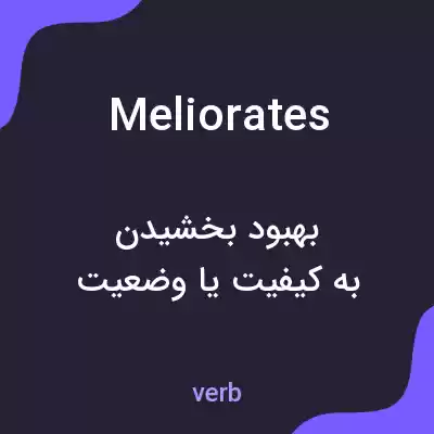 معنی meliorates به فارسی