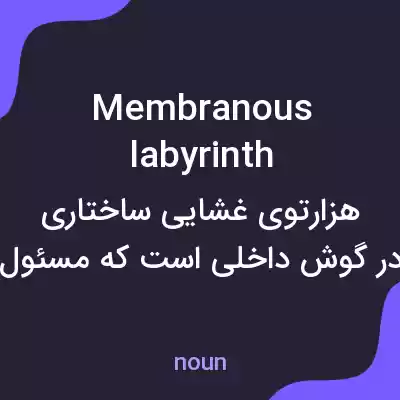 معنی membranous labyrinth به فارسی معنی membranous labyrinth به فارسی