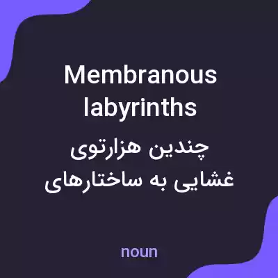معنی membranous labyrinths به فارسی معنی membranous labyrinths به فارسی