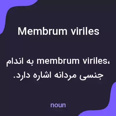 معنی membrum viriles به فارسی معنی membrum viriles به فارسی