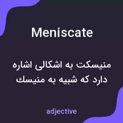 معنی meniscate به فارسی معنی meniscate به فارسی
