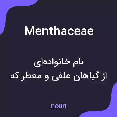 معنی menthaceae به فارسی معنی menthaceae به فارسی