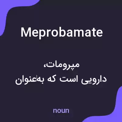 معنی meprobamate به فارسی معنی meprobamate به فارسی