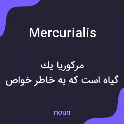 معنی mercurialis به فارسی معنی mercurialis به فارسی