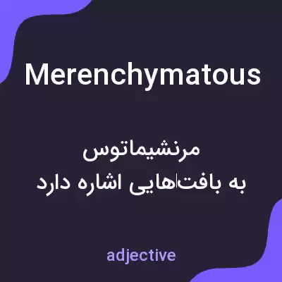 معنی merenchymatous به فارسی معنی merenchymatous به فارسی