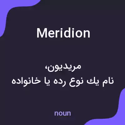 معنی meridion به فارسی معنی meridion به فارسی