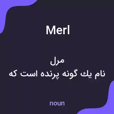 معنی merl به فارسی معنی merl به فارسی