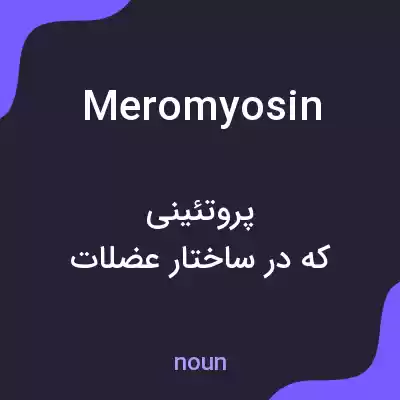 معنی meromyosin به فارسی معنی meromyosin به فارسی