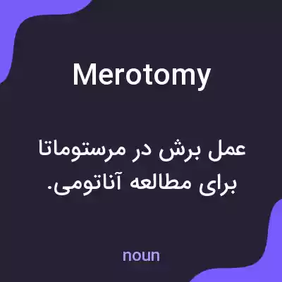 معنی merotomy به فارسی معنی merotomy به فارسی