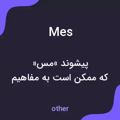 معنی mes به فارسی معنی mes به فارسی