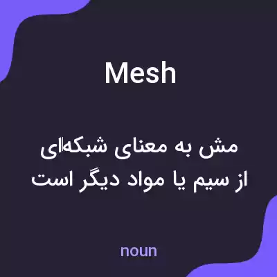 معنی mesh به فارسی معنی mesh به فارسی
