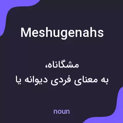 معنی meshugenahs به فارسی معنی meshugenahs به فارسی