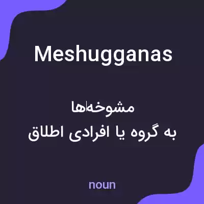 معنی meshugganas به فارسی معنی meshugganas به فارسی
