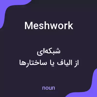 معنی meshwork به فارسی معنی meshwork به فارسی