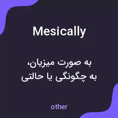معنی mesically به فارسی معنی mesically به فارسی