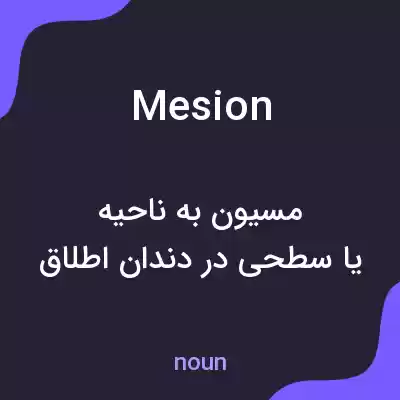 معنی mesion به فارسی معنی mesion به فارسی