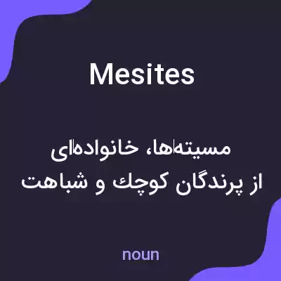معنی mesites به فارسی معنی mesites به فارسی