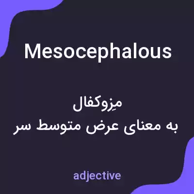 معنی mesocephalous به فارسی معنی mesocephalous به فارسی