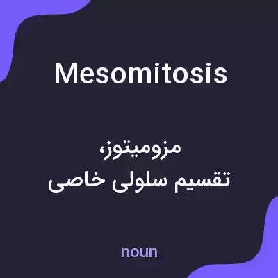 معنی mesomitosis به فارسی معنی mesomitosis به فارسی