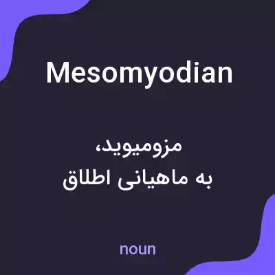 معنی mesomyodian به فارسی معنی mesomyodian به فارسی