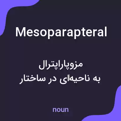 معنی mesoparapteral به فارسی معنی mesoparapteral به فارسی