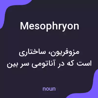 معنی mesophryon به فارسی معنی mesophryon به فارسی