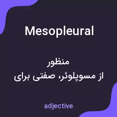 معنی mesopleural به فارسی معنی mesopleural به فارسی
