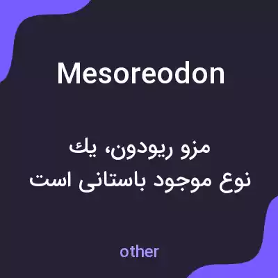 معنی mesoreodon به فارسی معنی mesoreodon به فارسی