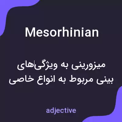 معنی mesorhinian به فارسی معنی mesorhinian به فارسی