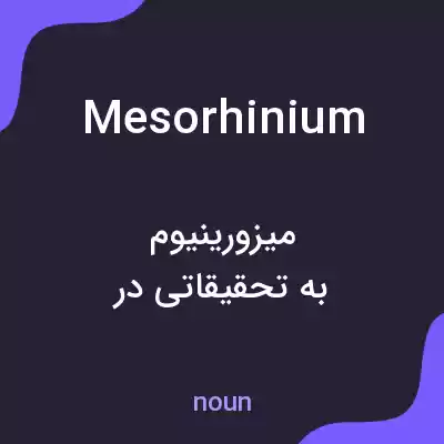 معنی mesorhinium به فارسی معنی mesorhinium به فارسی