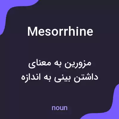 معنی mesorrhine به فارسی معنی mesorrhine به فارسی