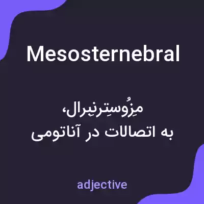 معنی mesosternebral به فارسی