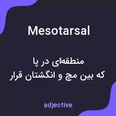 معنی mesotarsal به فارسی معنی mesotarsal به فارسی