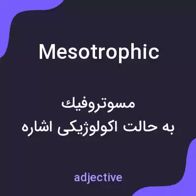 معنی mesotrophic به فارسی معنی mesotrophic به فارسی