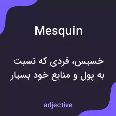 معنی mesquin به فارسی معنی mesquin به فارسی
